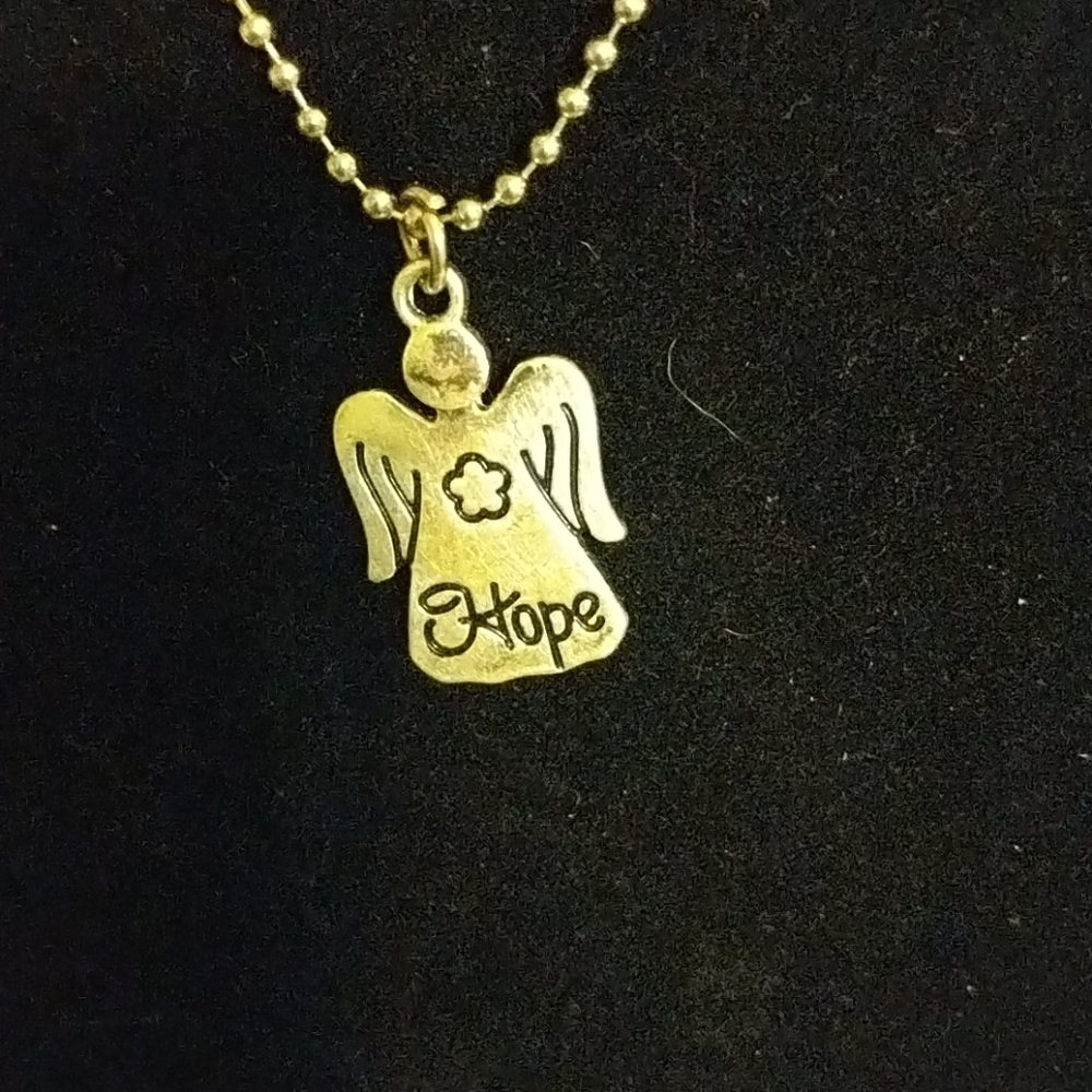 Hope Angel necklace on 18 inch pop bead chain